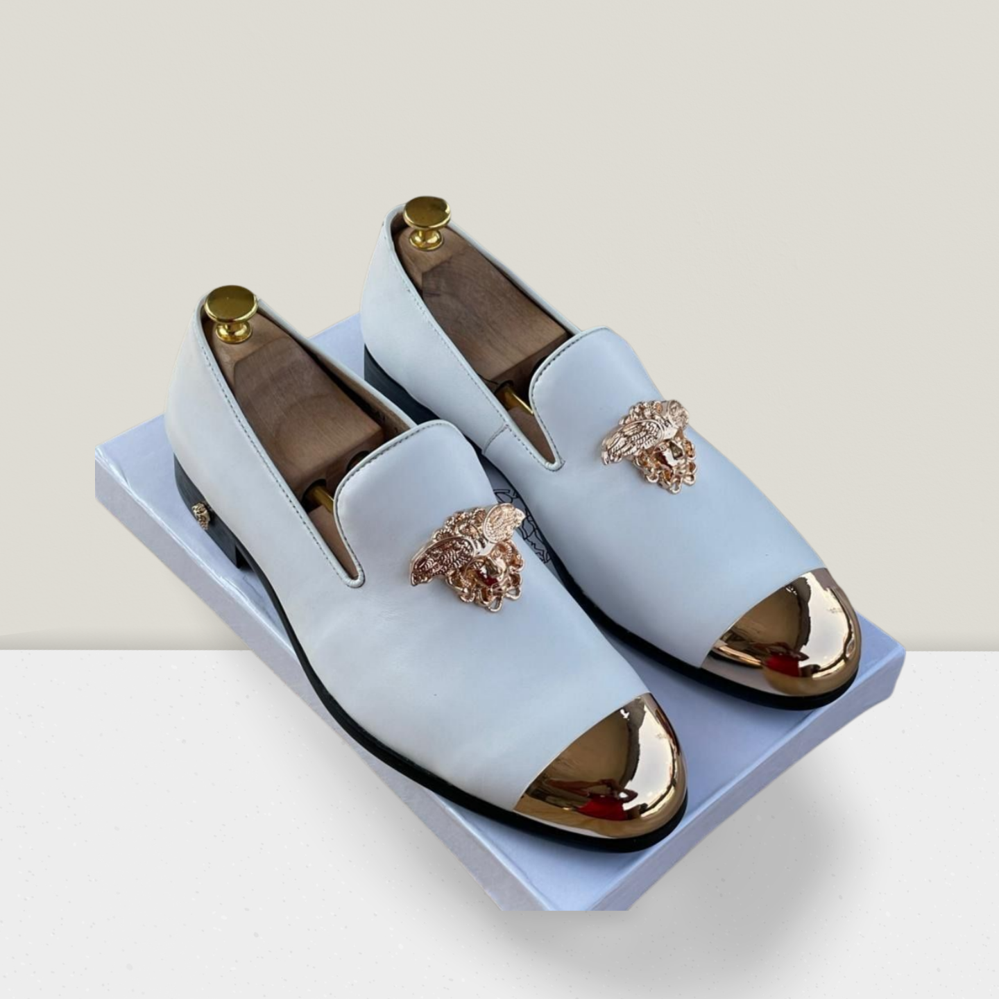 Ivory Crest Cap-Toe Formal Loafers