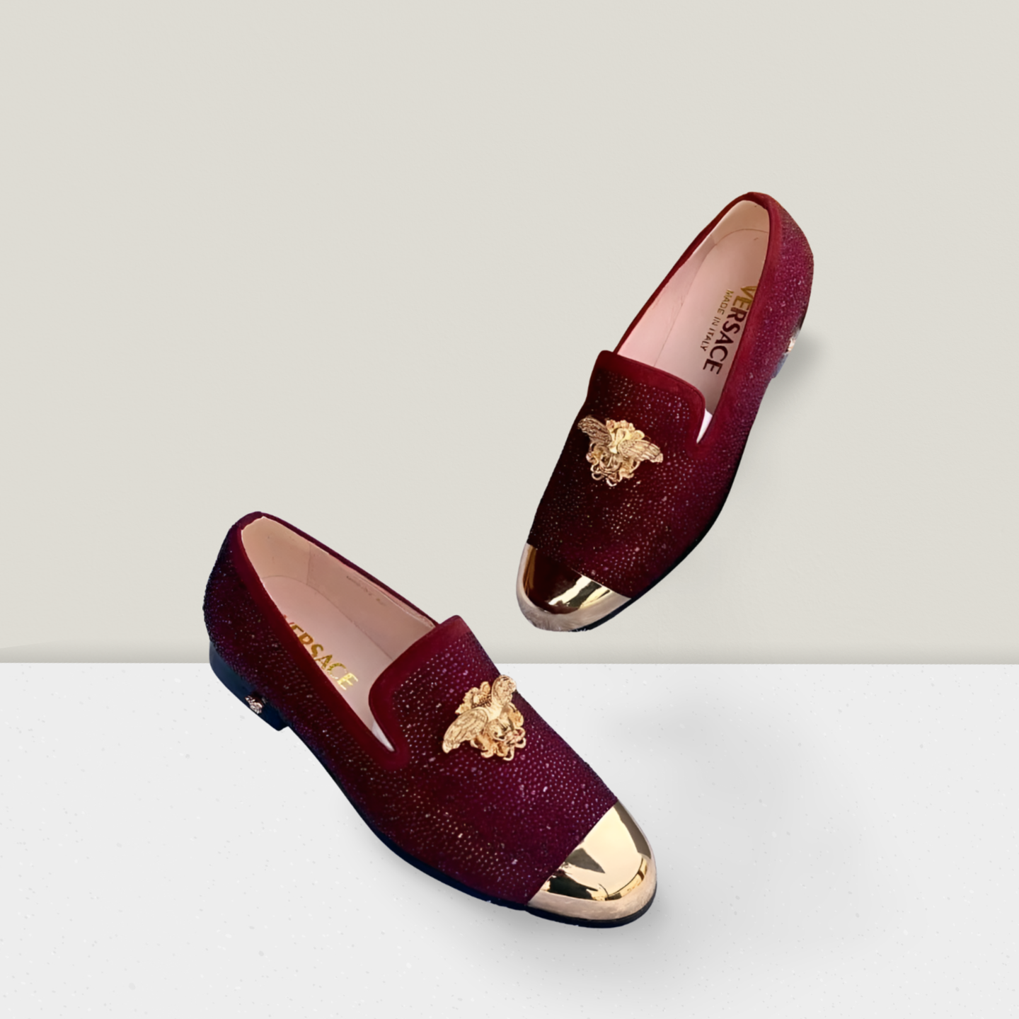 Embellished Cap-Toe Formal Loafers