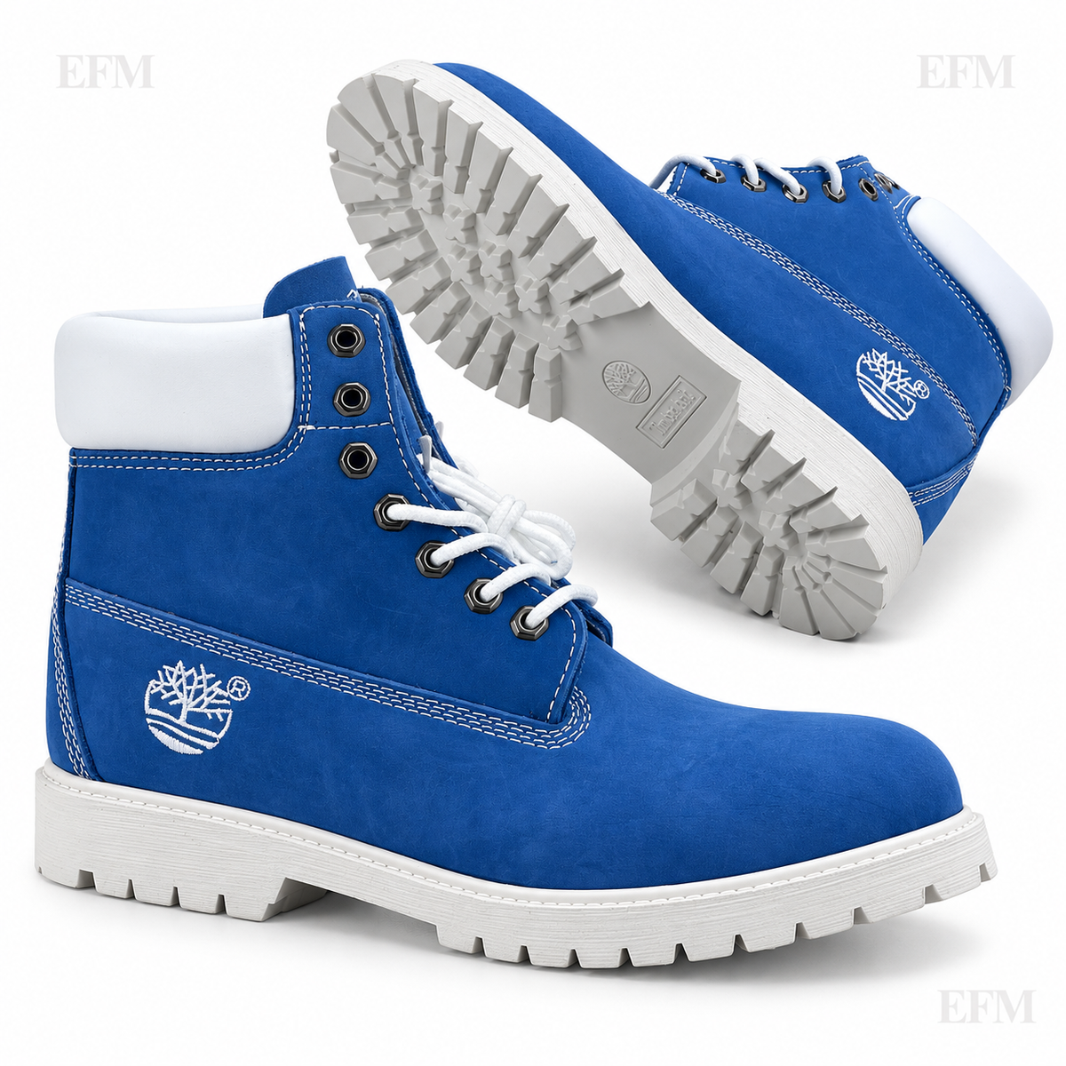 Classic Lug Boots – Blue/White