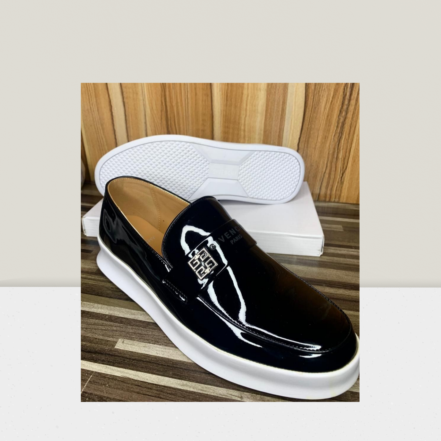 Black Patent Luxe Slip-On