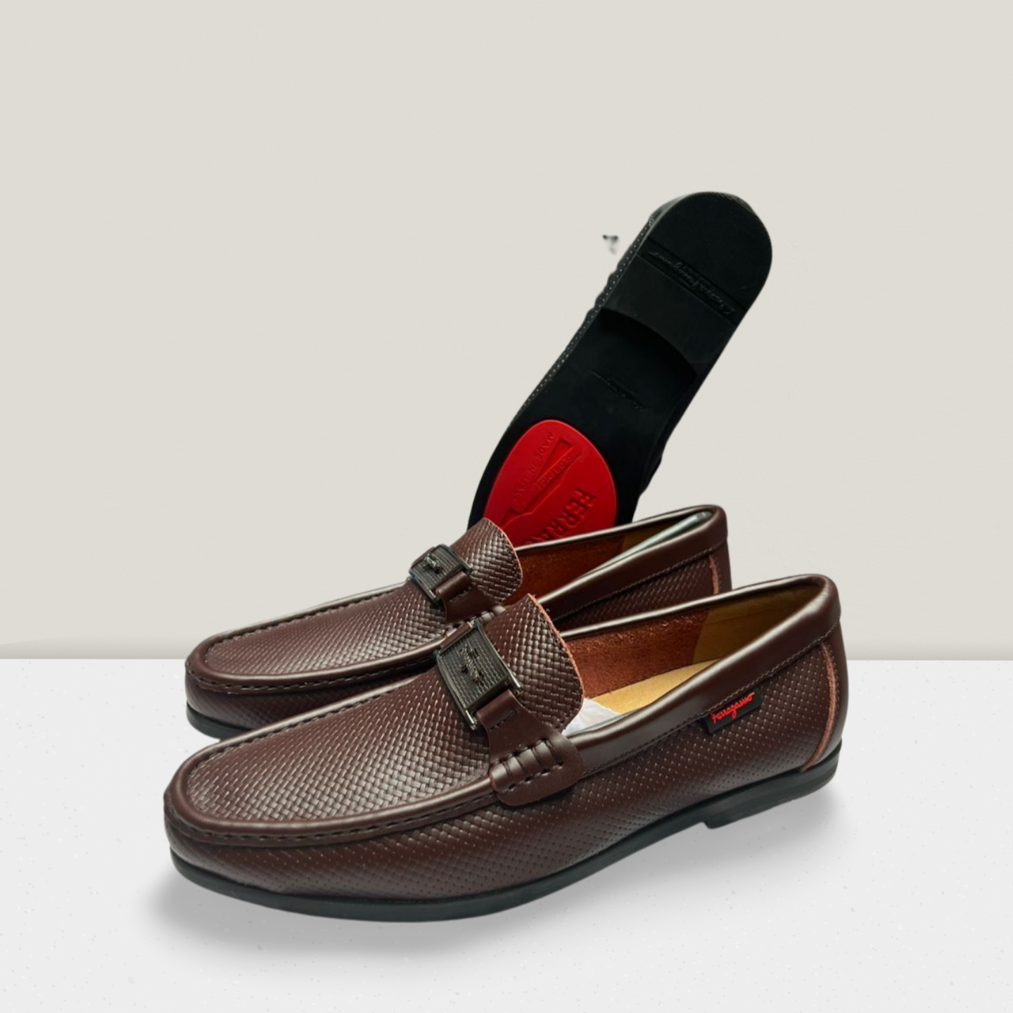 Luxury Street Buckle Loafers – Black