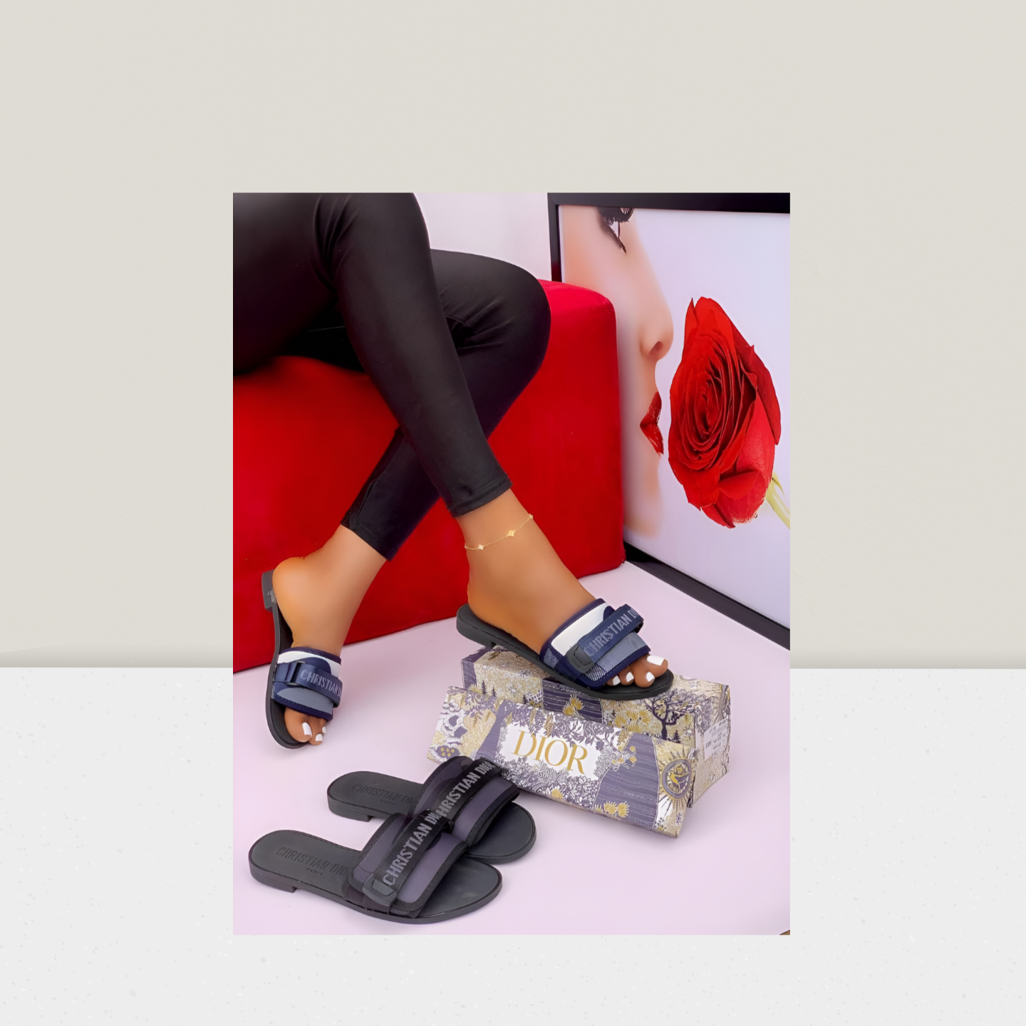 Signature Logo Strap Luxury Slide