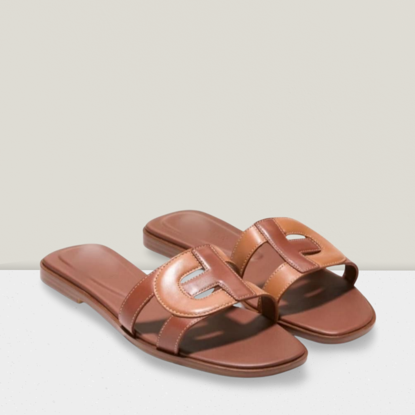 Denim-Style Strap Flat Sandal
