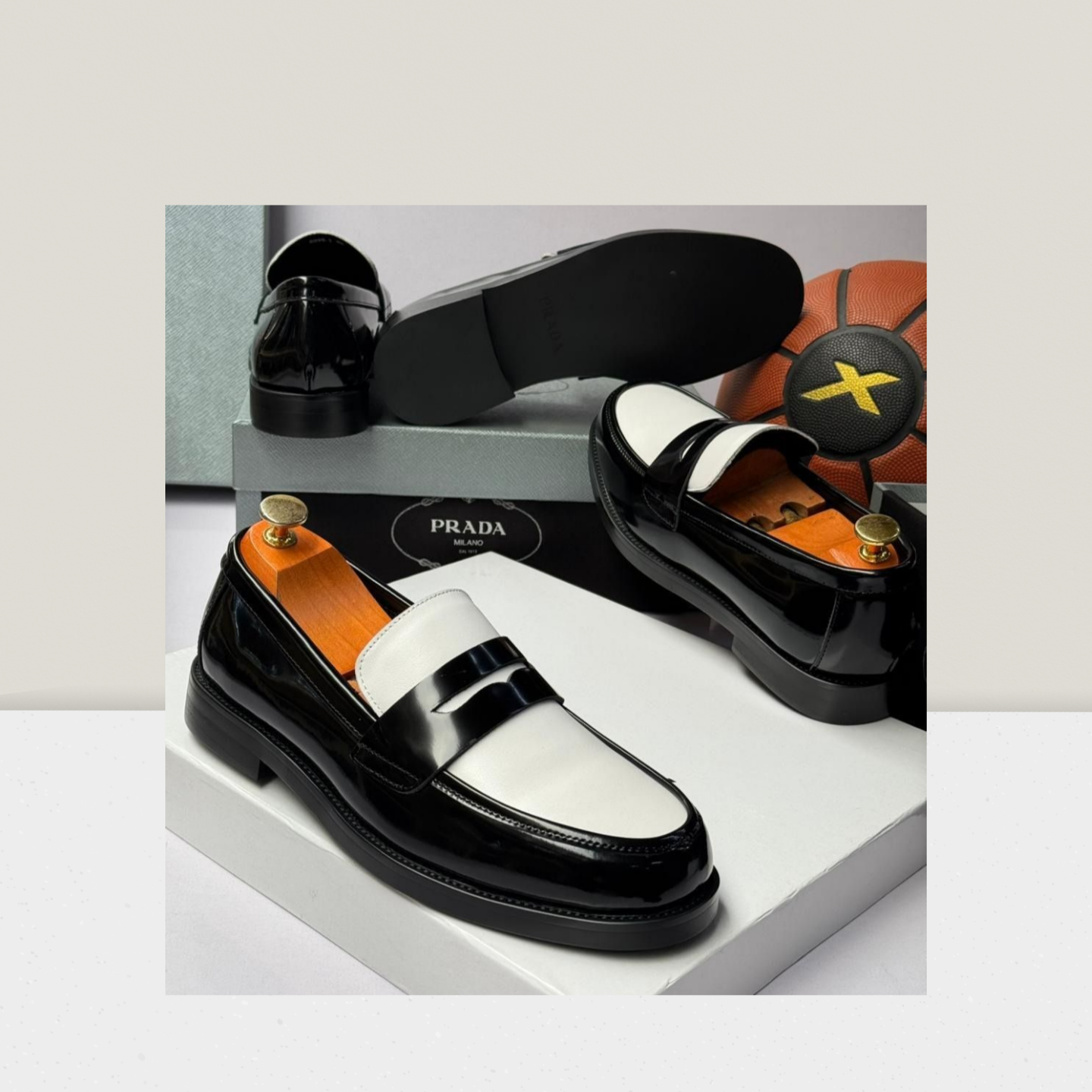 Ivory Contrast Classic Loafer