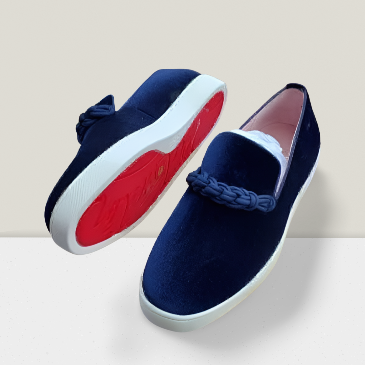 Men’s Royal Velvet Slip-On Loafer – Navy Blue