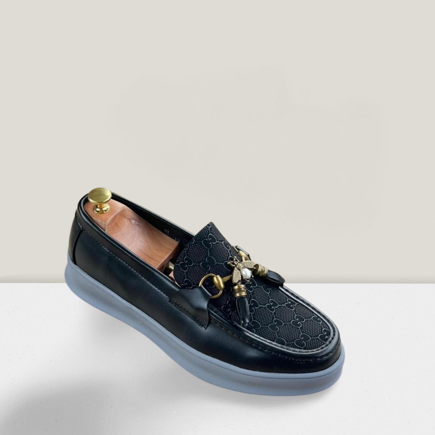 Black Monogram Horsebit Luxury Loafer