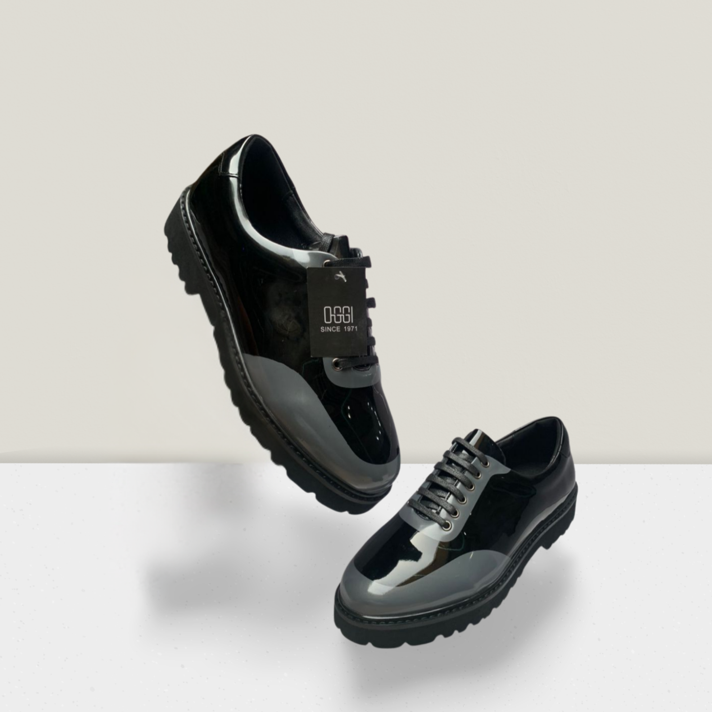 Gloss Black Statement Derby