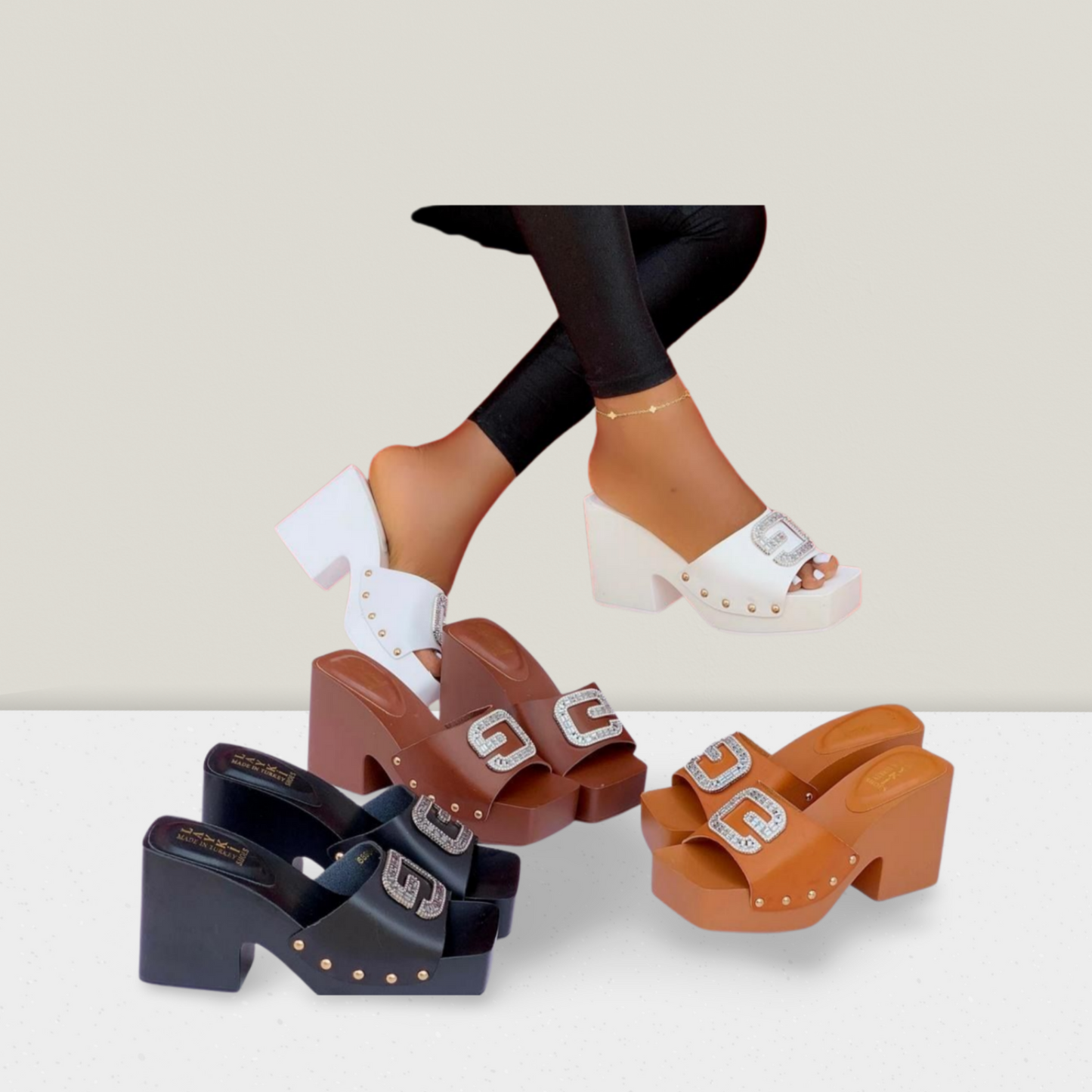 Crystal Accent Platform Mule