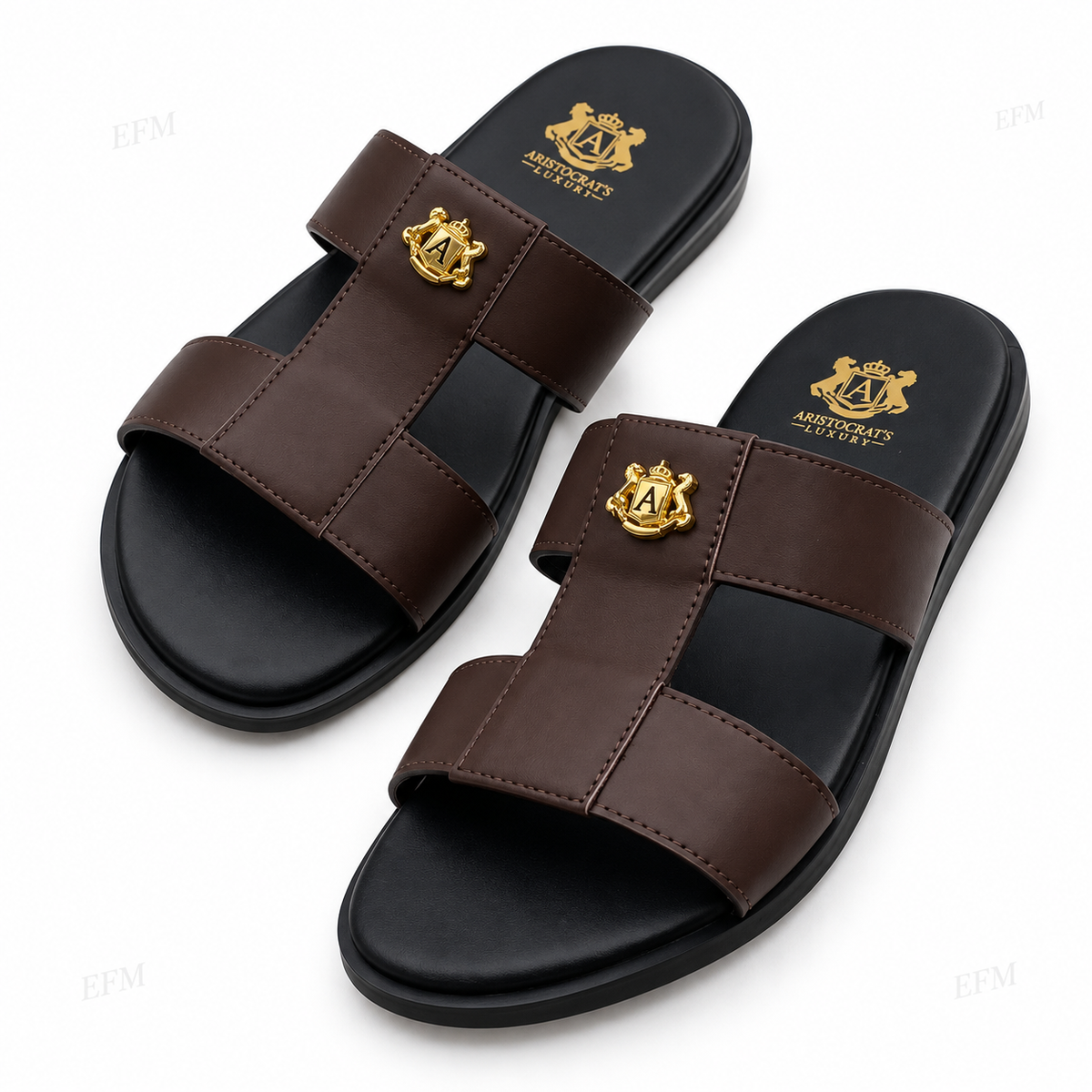 Crest-Accent H-Strap Slides – Wine