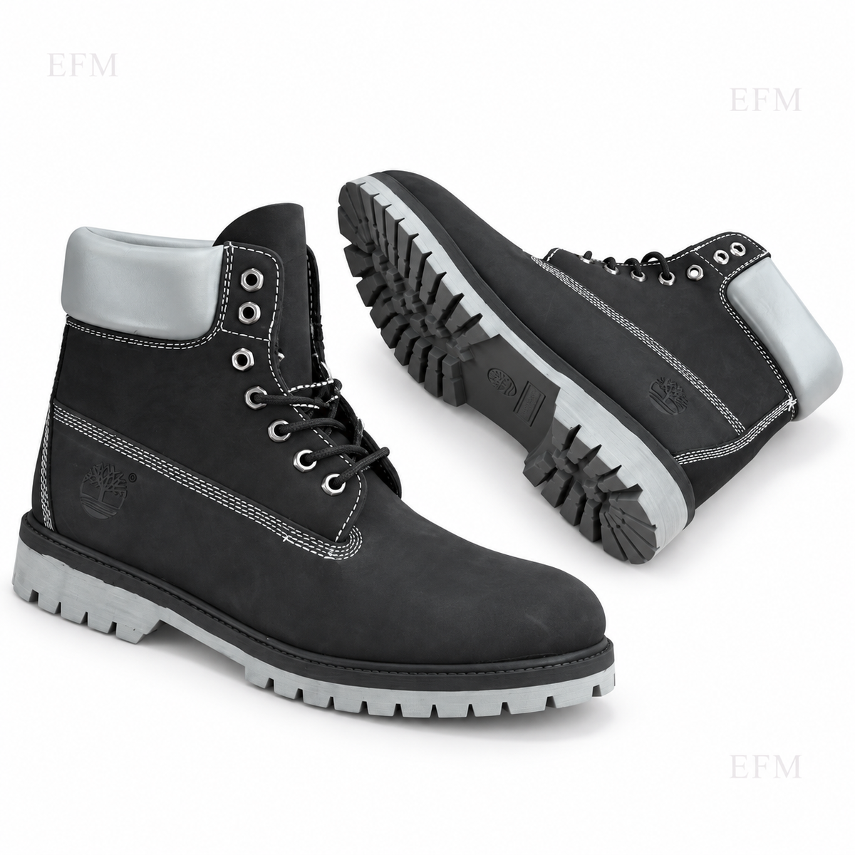 Classic Lug Boots – Black/Grey
