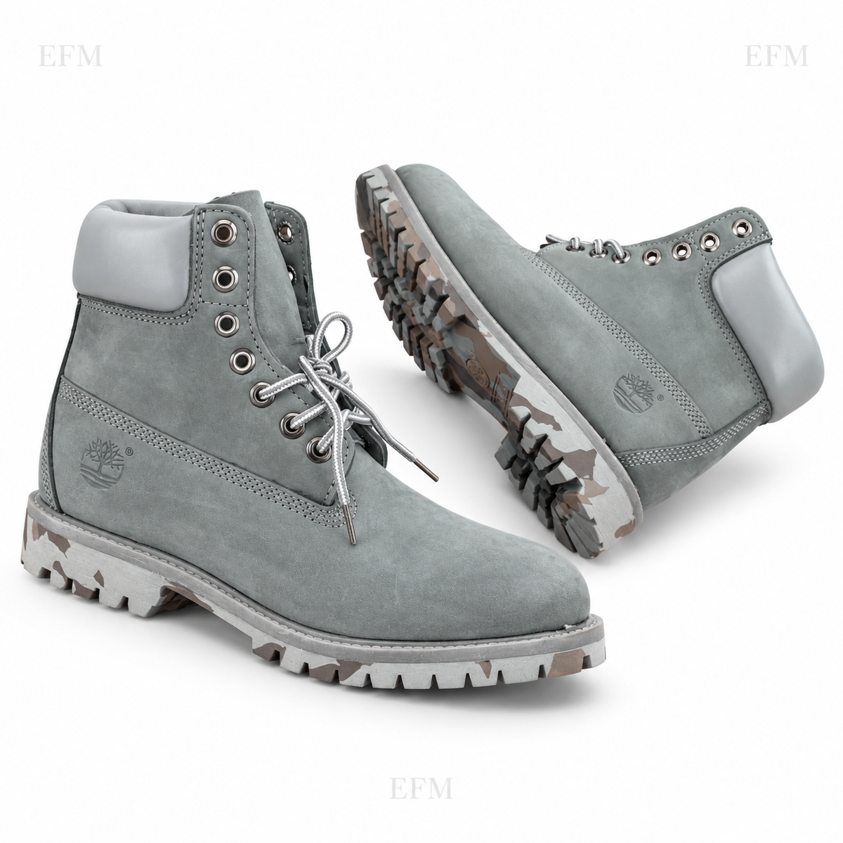 Classic Lug Boots – Grey/Camouflage