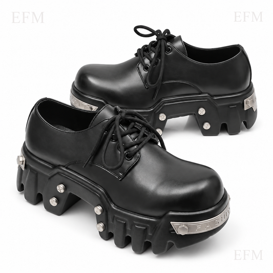 Hardware-Accent Utility Derbies – Black
