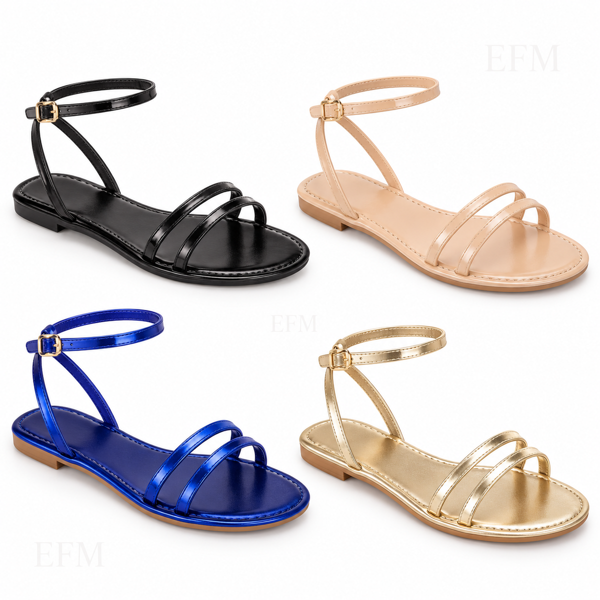 Double-Strap Ankle Ladies’ Sandals