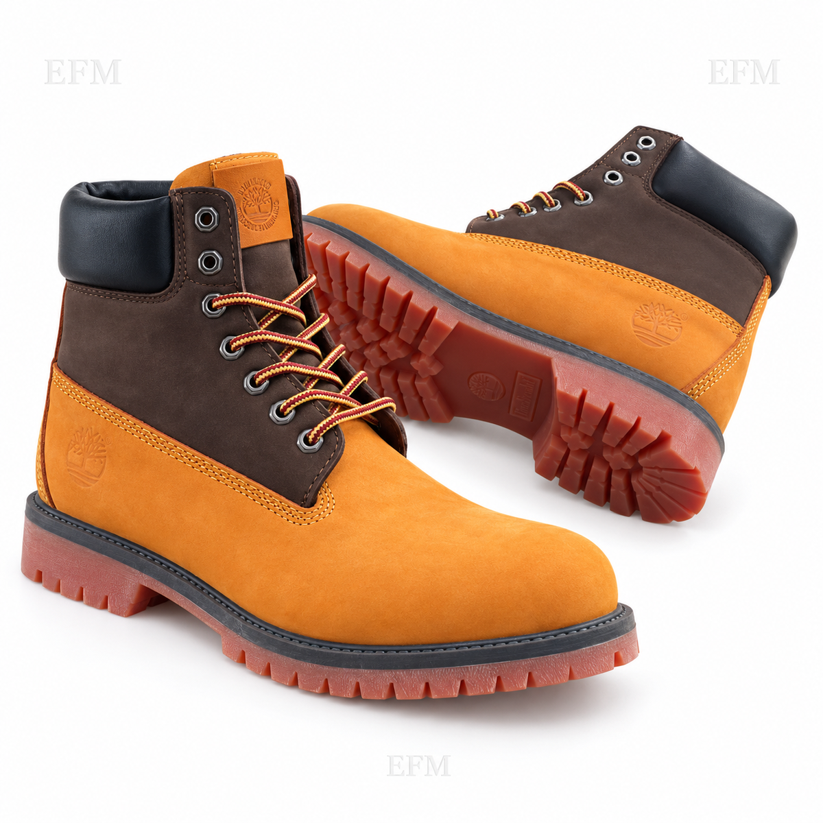 Two-Tone Heritage Lug Boots – Wheat/Brown