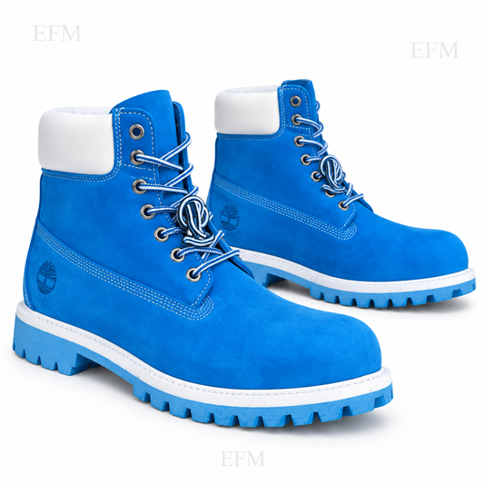 Classic Lug Boots – Sky Blue/White