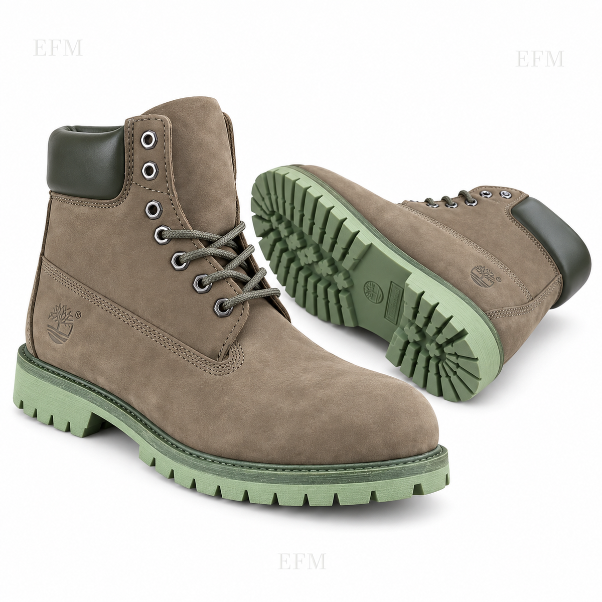 Classic Lug Boots – Taupe/Olive