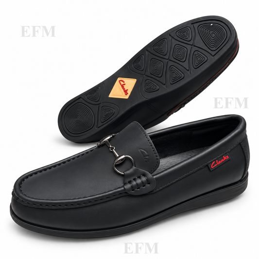 Smooth Metal-Bit Moc-Toe Loafers