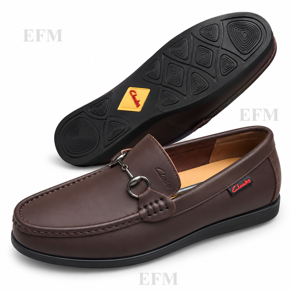 Smooth Metal-Bit Moc-Toe Loafers