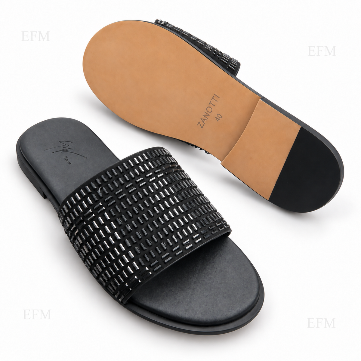 Rectangular-Stud Panel Slides – Black