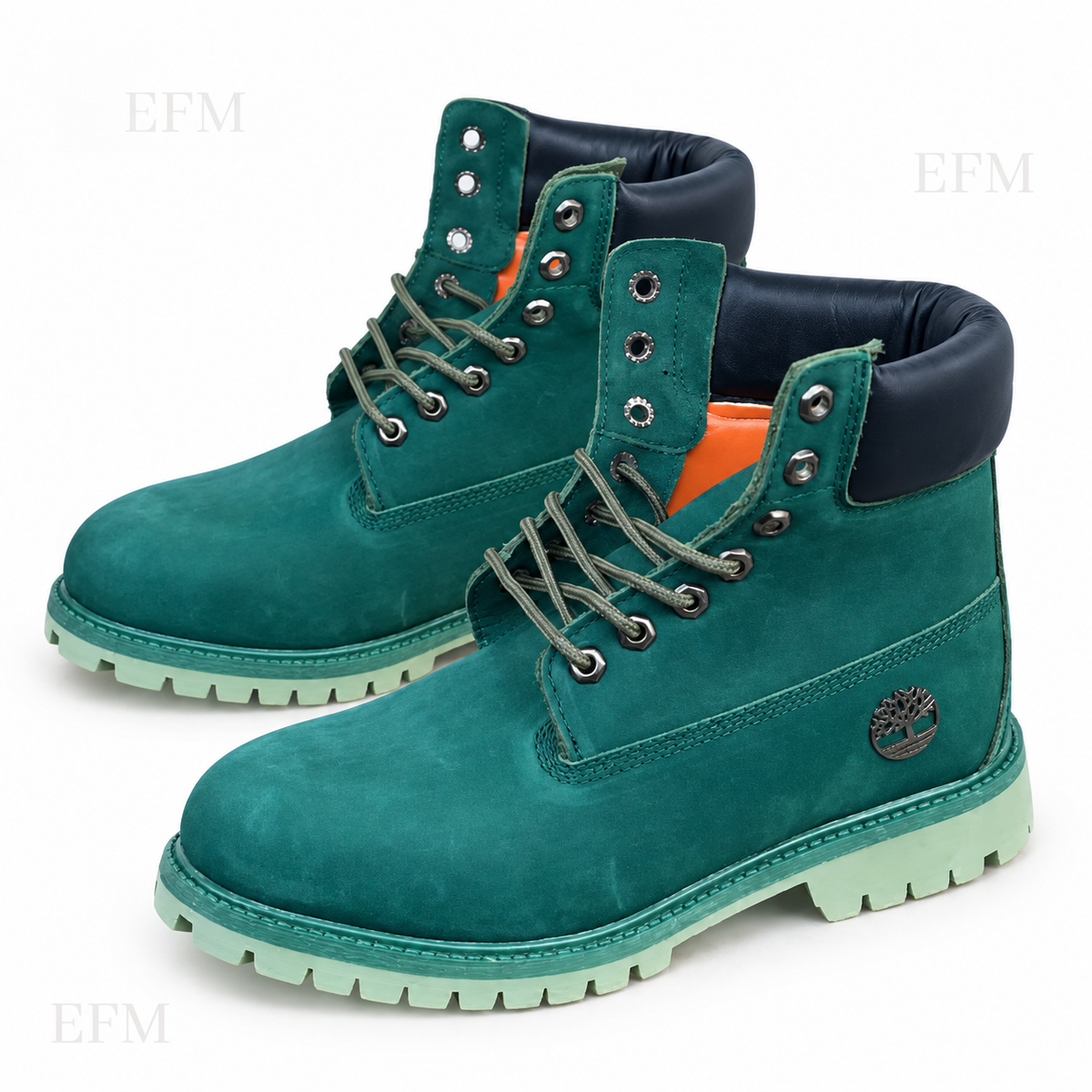 Classic Lug Boots – Teal/Olive