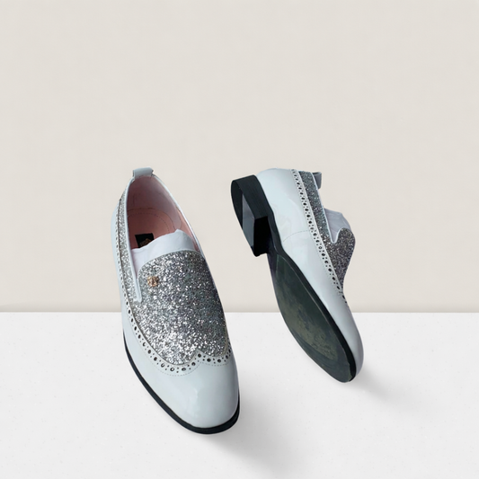 Contrast-Panel Classic Formal Loafers