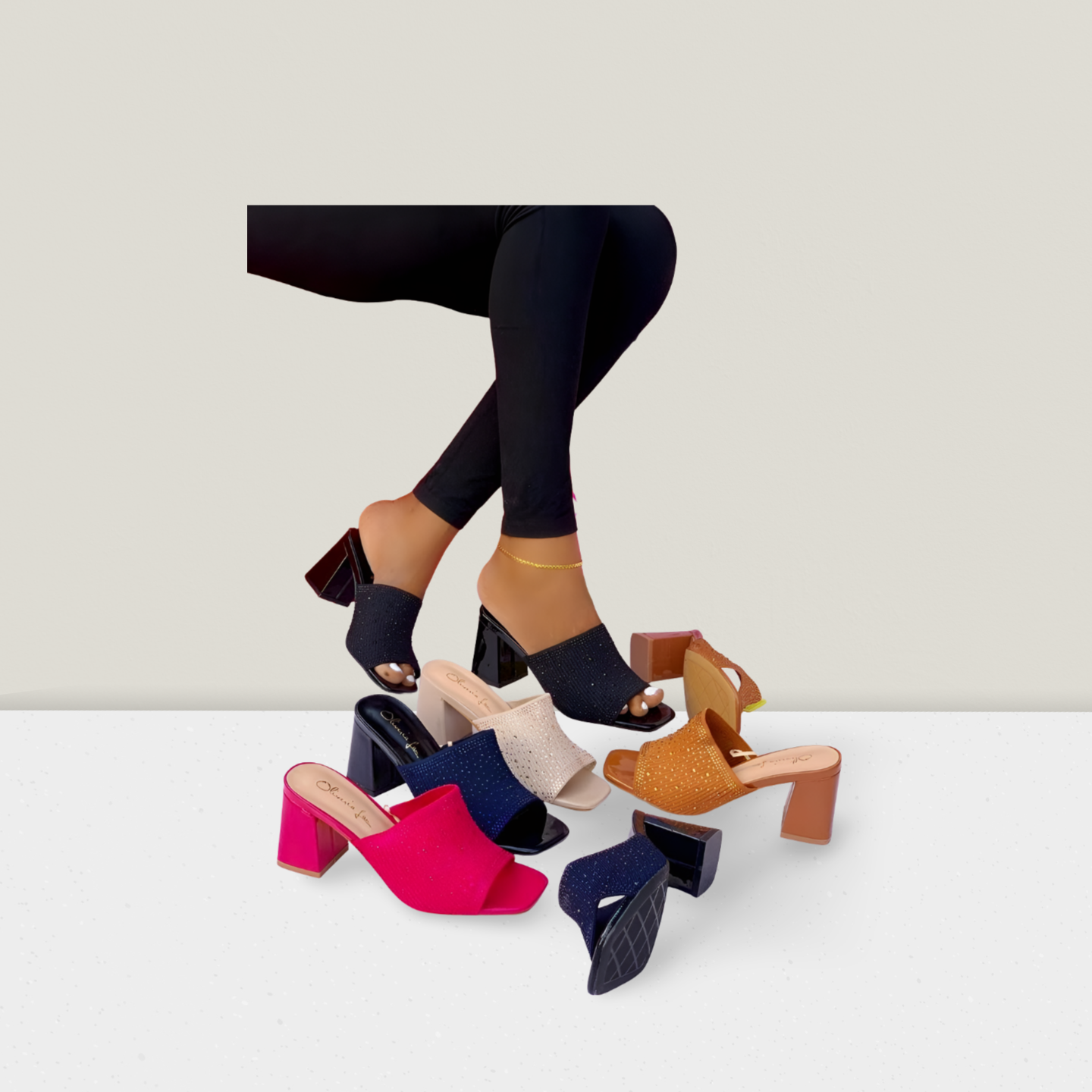 Classic Block Heel Mule Sandal