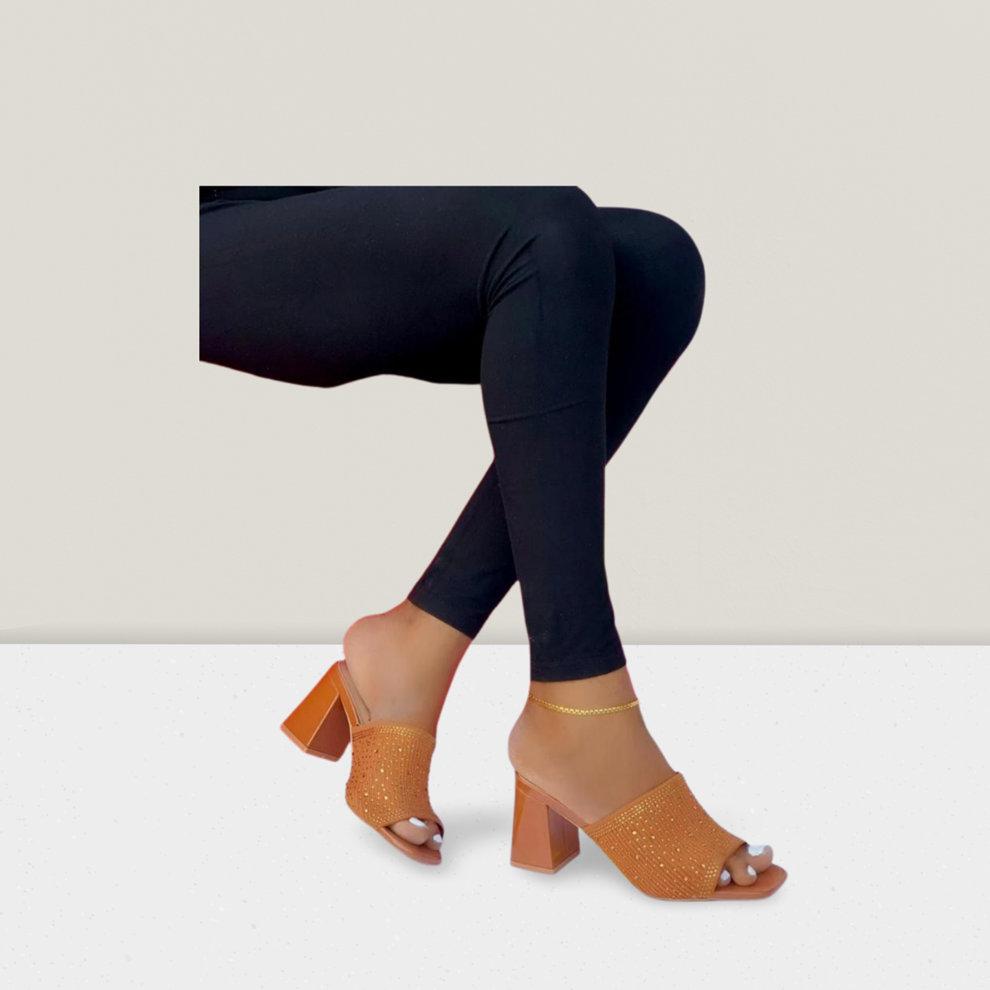 Classic Block Heel Mule Sandal