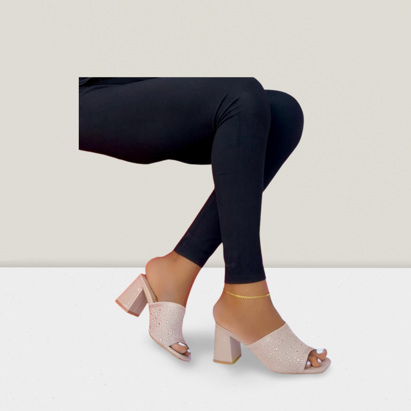 Classic Block Heel Mule Sandal