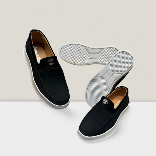 Premium Black Cushion-Sole Slip-On
