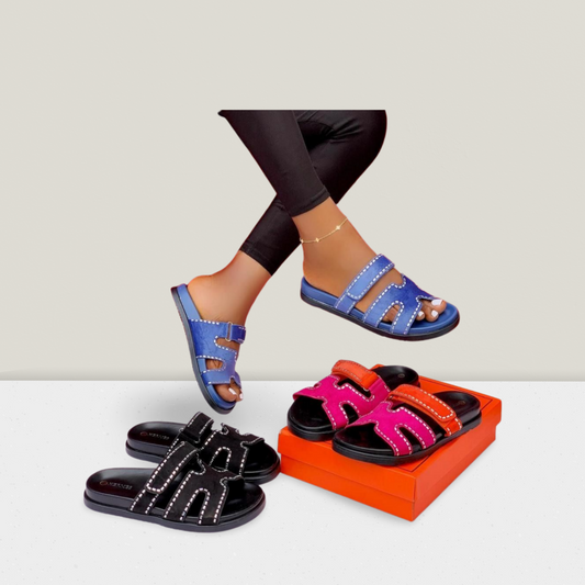 Studded Platform Slide Sandal - Female