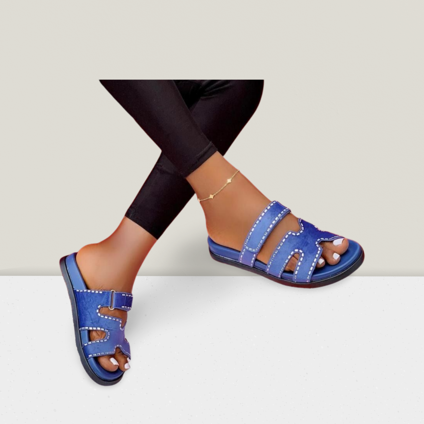 Studded Platform Slide Sandal - Female