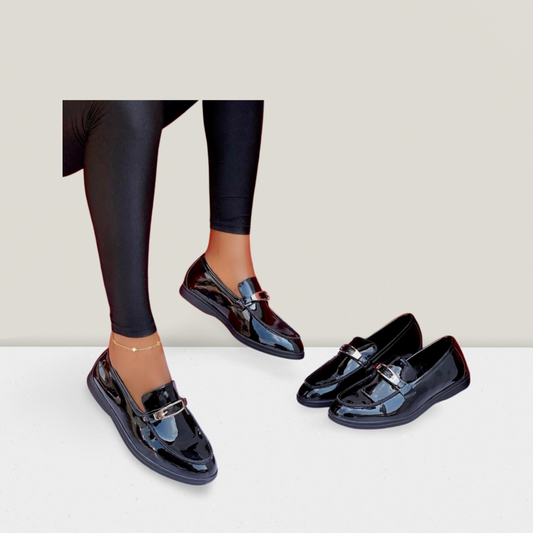 Premium Patent Buckle Loafers