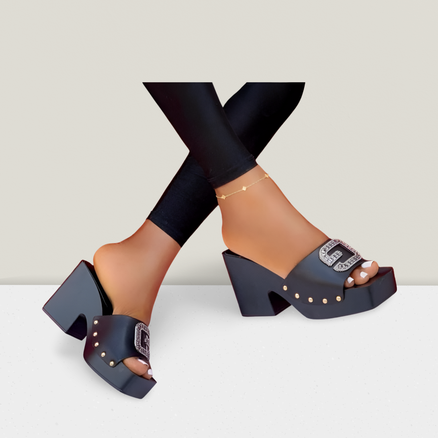 Crystal Accent Platform Mule