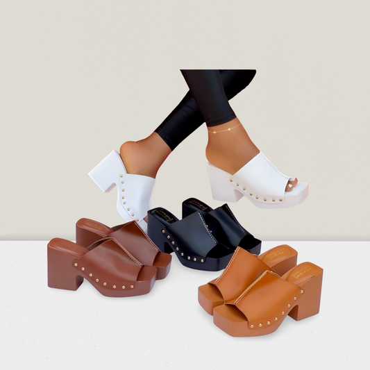 Modern Studded Platform Mule