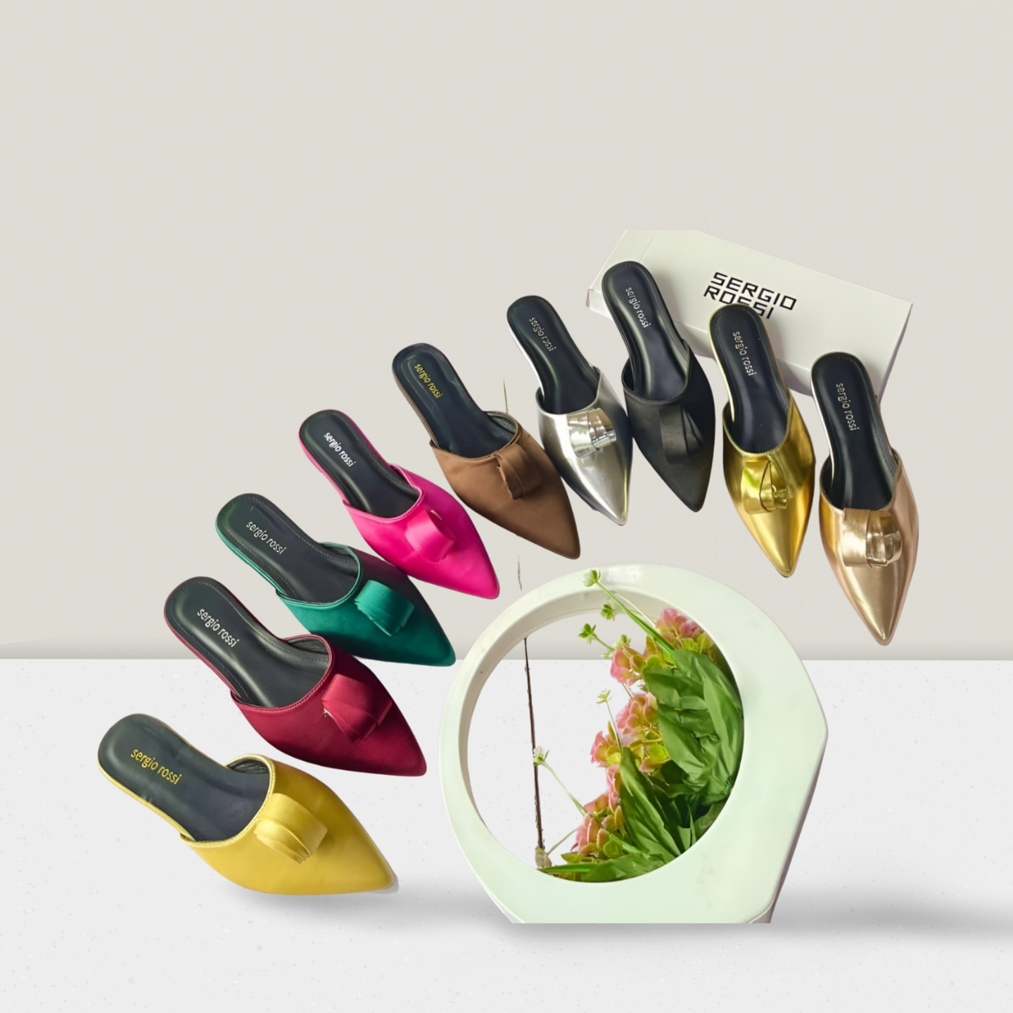 Luxury Satin Pointed Mules