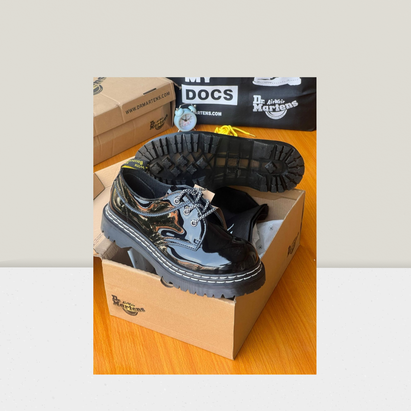 Modern Patent Platform Dress Shoe