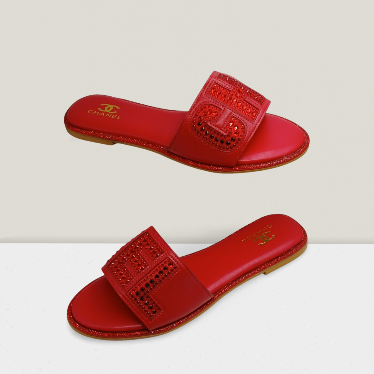 Ladies Textured Slide Sandals