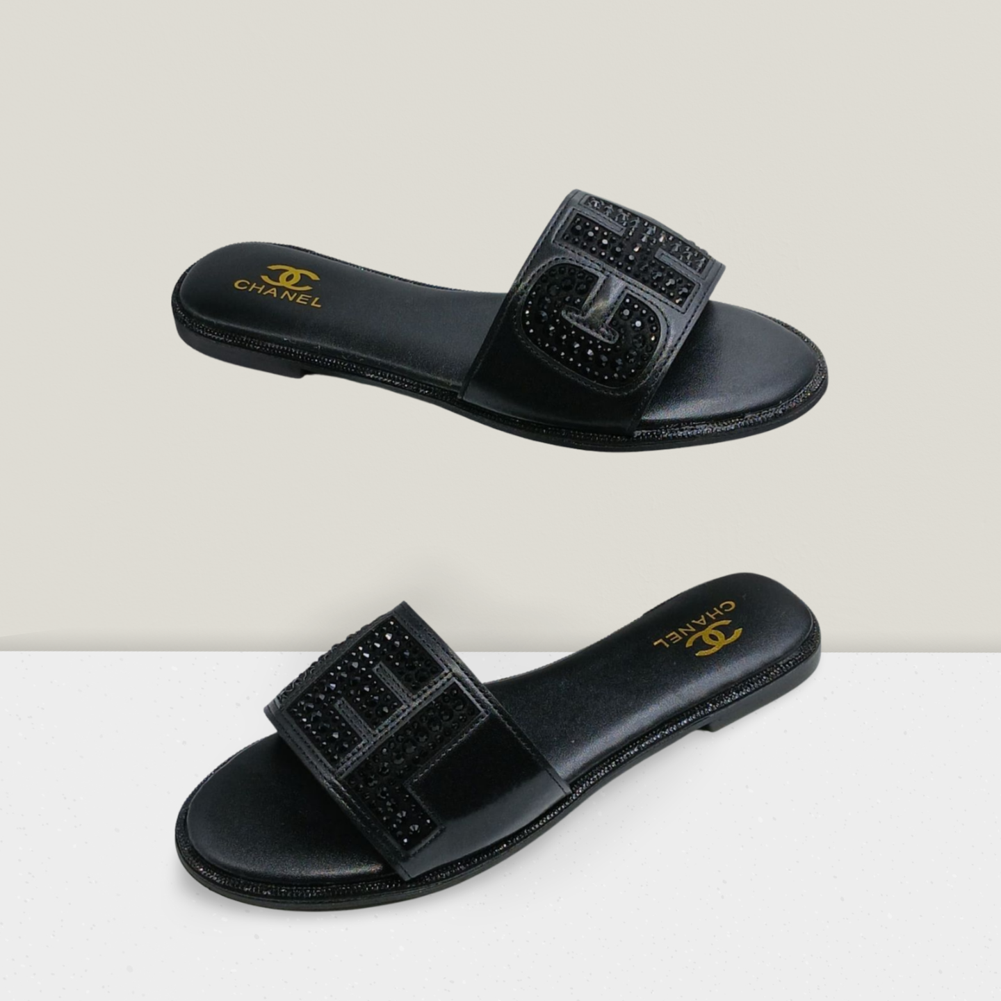 Ladies Textured Slide Sandals