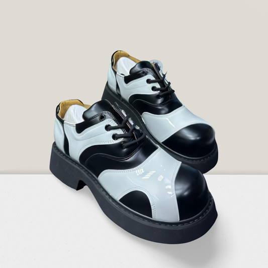 Men’s Two-Tone Chunky Statement Shoe – Ice Grey & Black