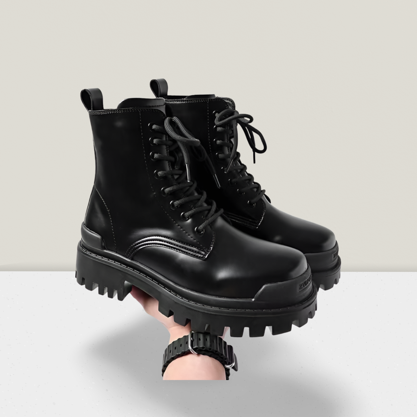 Men’s Classic Combat Boot – Matte Black