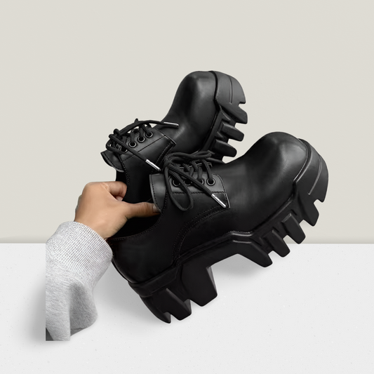 Men’s Heavy-Sole Oxford Shoe – Jet Black