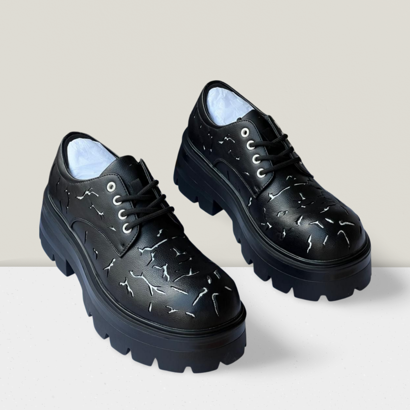 Midnight Rift Chunky Leather Derby