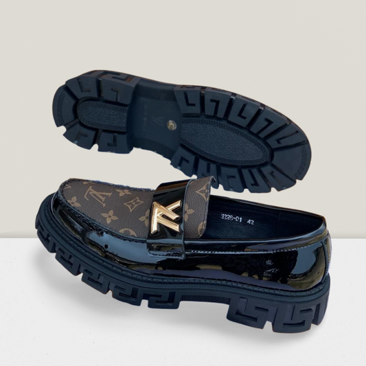 Monogram Detail Lug-Sole Loafer