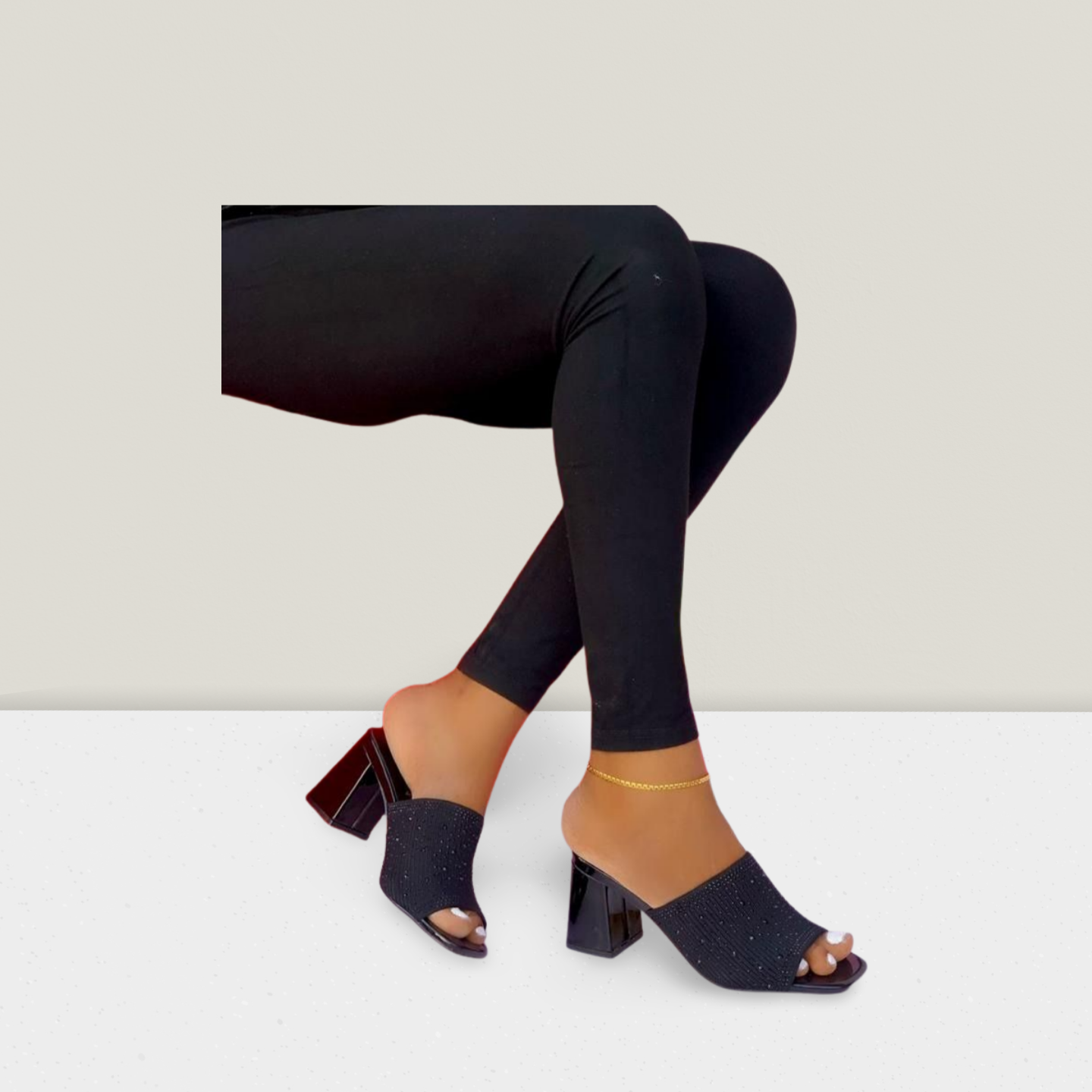 Classic Block Heel Mule Sandal