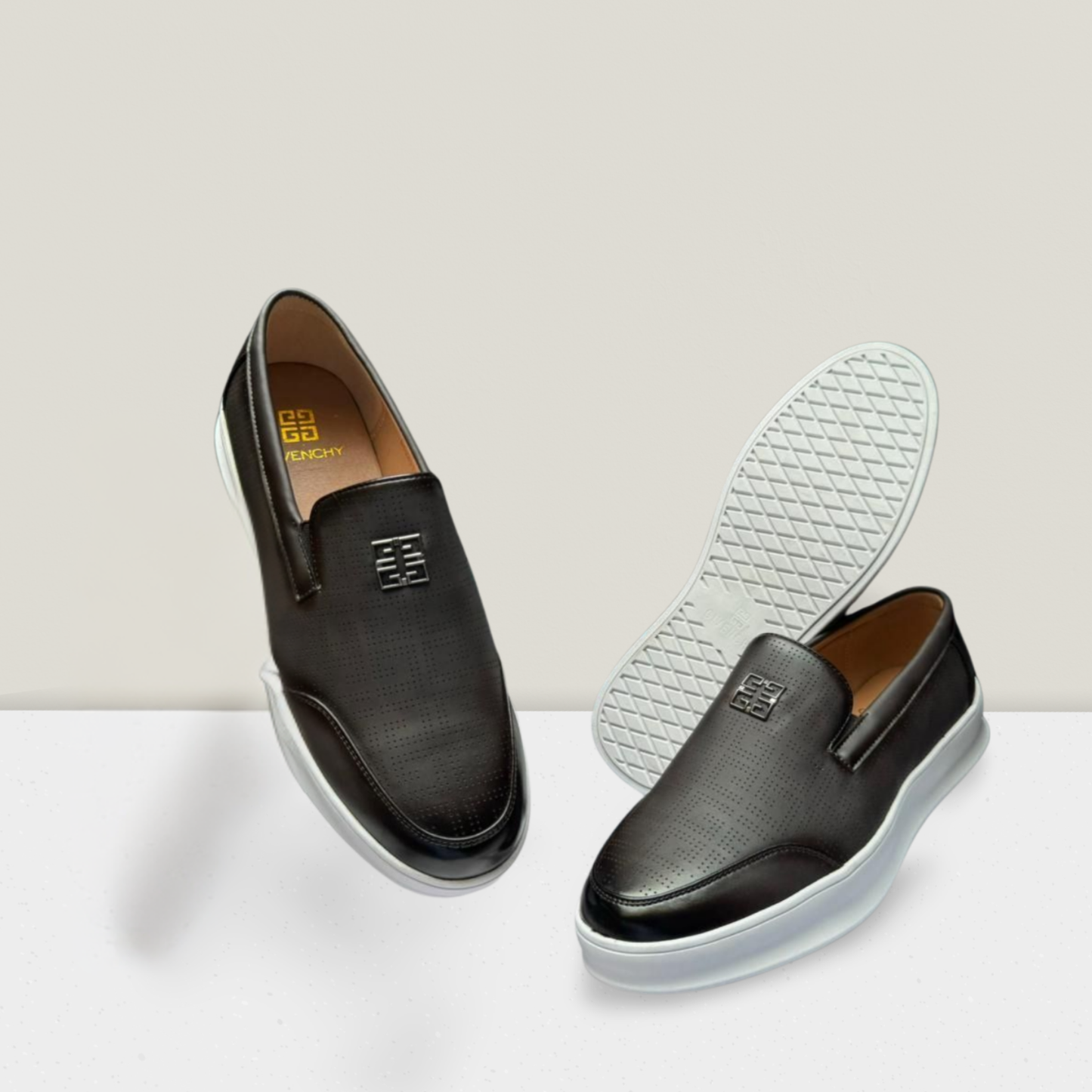 Modern LV-Style Slip-On Sneakers