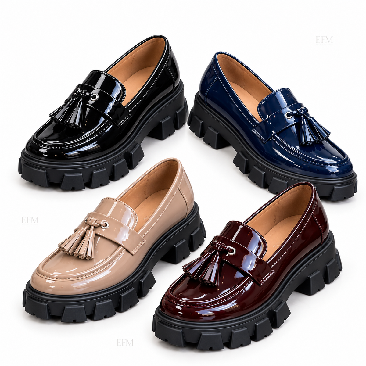 Tassel Lug-Sole Ladies’ Loafers