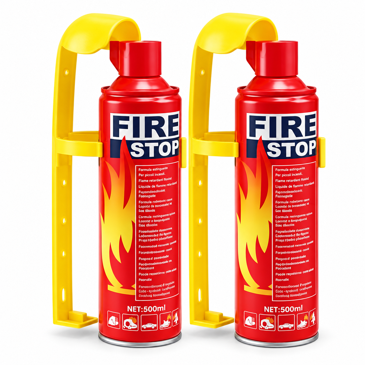 Fire Stop Portable Fire Extinguishing Spray + Protective Holder