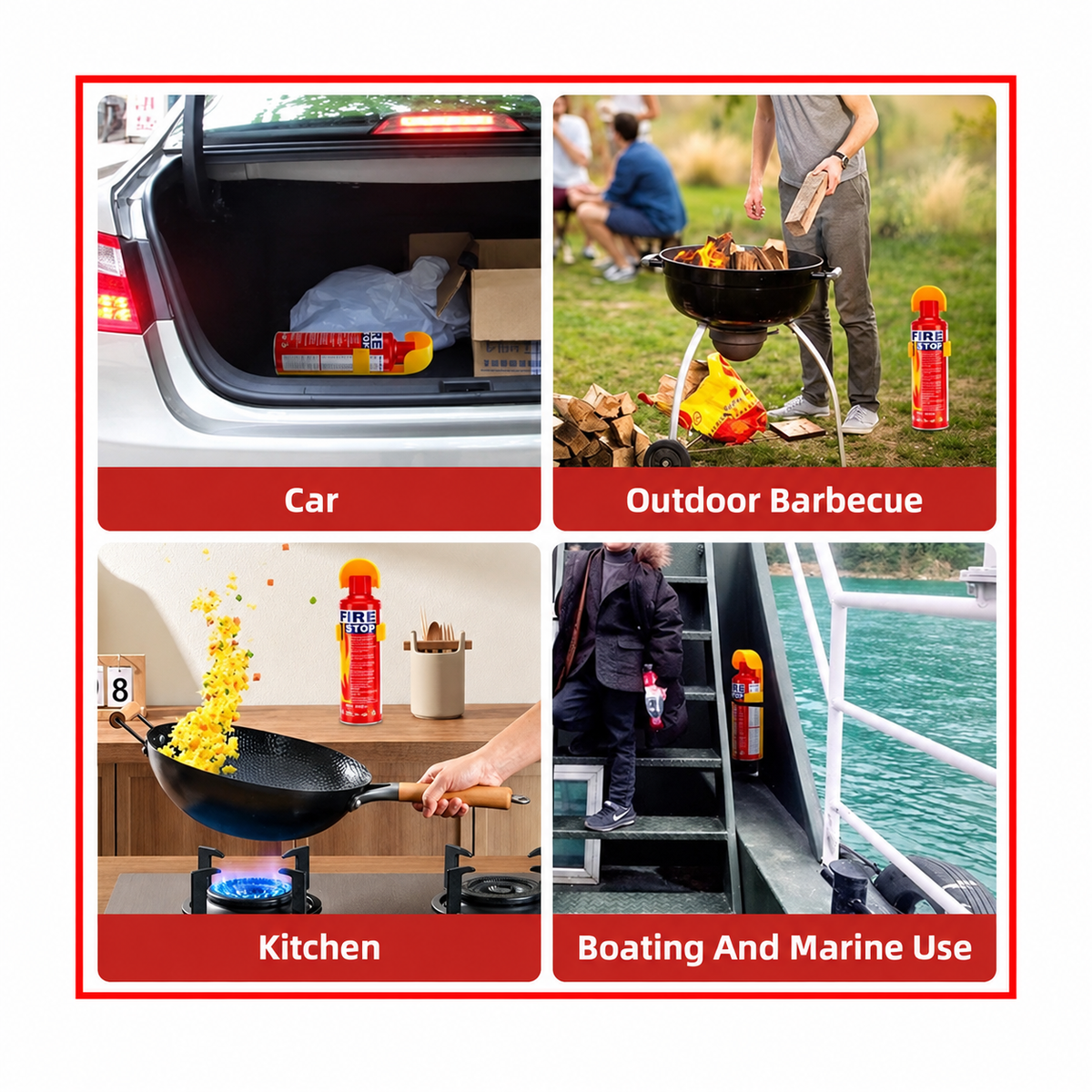 Fire Stop Portable Fire Extinguishing Spray + Protective Holder