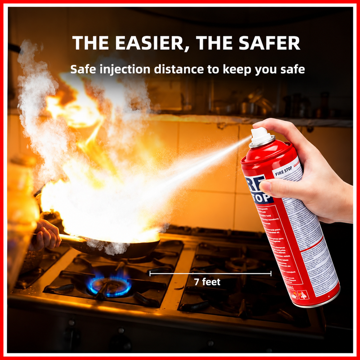 Fire Stop Portable Fire Extinguishing Spray + Protective Holder