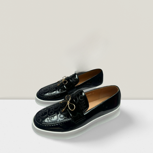 Designer Bow-Detail Loafers